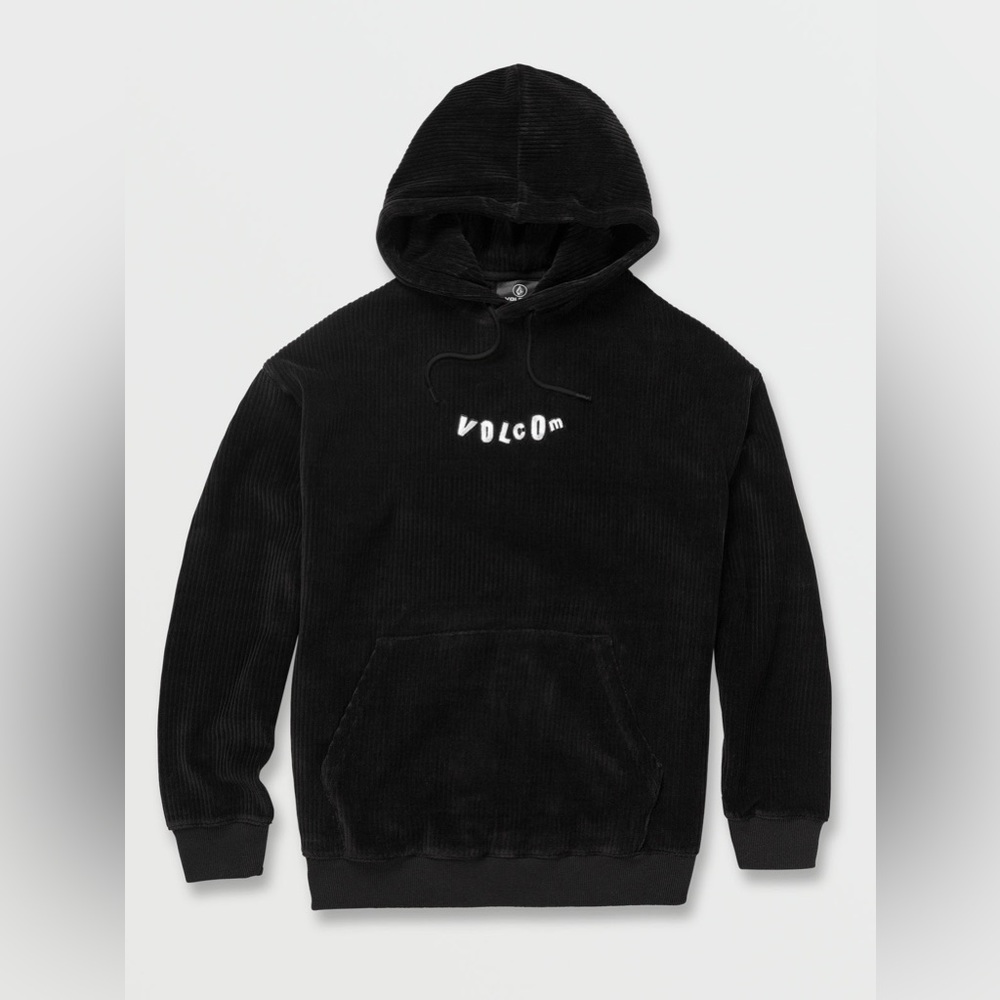 Volcom New Eden Pullover Hoodie Black Loose Fit Men’s Small S NWT